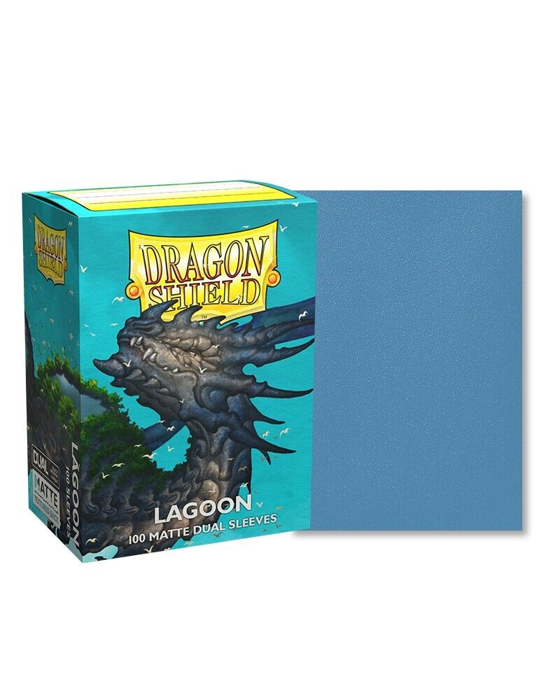 Dragon Shield Sleeves - Dual Matte Lagoon 100 Pieces - Racoon Cave