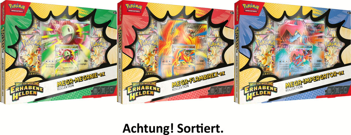 PKM – Mega-Entwicklung: Erhabene Helden – ex-Kollektion – DE - Racoon Cave