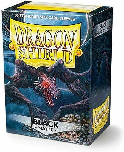 Dragon Shield Sleeves - Matte Black 100 Pieces - Racoon Cave